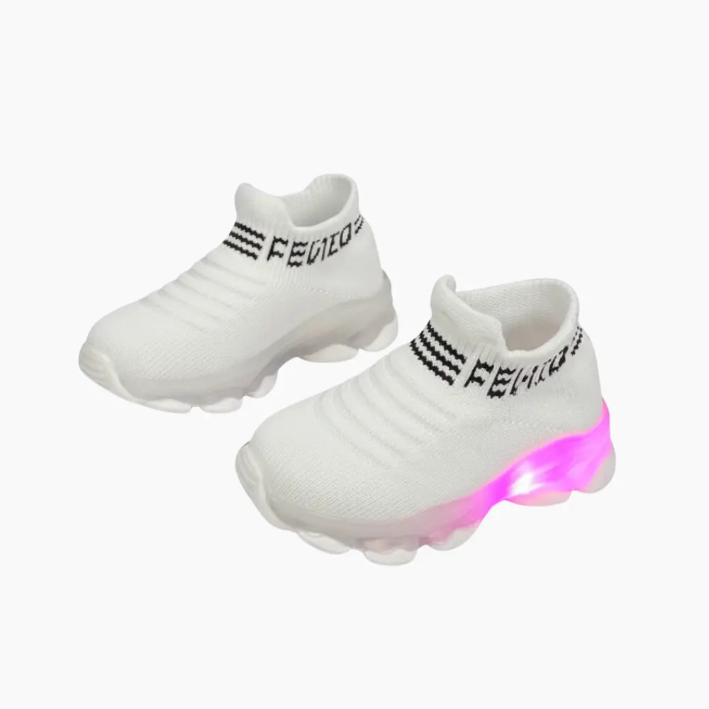 Barnsneaker med LED-sula och slip-on passform, storlek 21–30 – Kivela