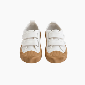 Vita barnsneakers i canvas – flexibla, luftiga och bekväma – Kivela
