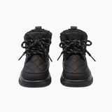 Svarta vinterkängor barn med halksäker sula och varmt foder – Kivela.se