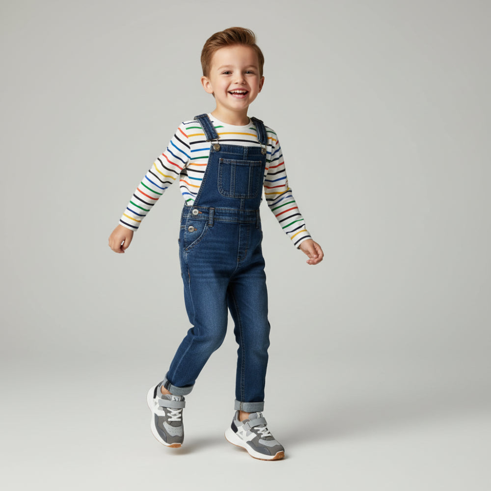 Sportiga barnsneakers LEO i vitt med kardborreband – bekväma och lätta – Kivela