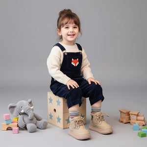 Fodrade vinterkängor barn – PU-läder, plyschfoder, bra grepp – Kivela